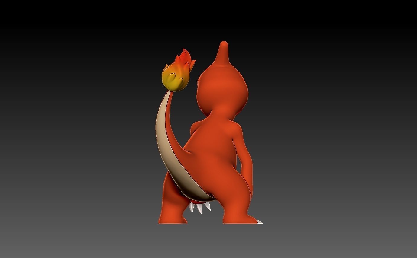 Pokemon charmeleon 3D print model_6