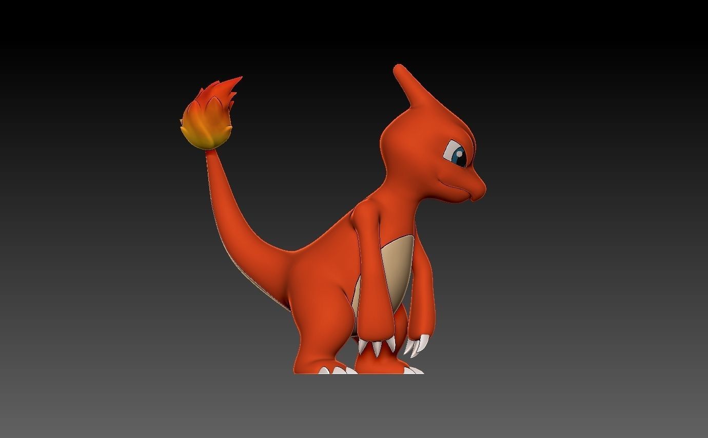 Pokemon charmeleon 3D print model_4
