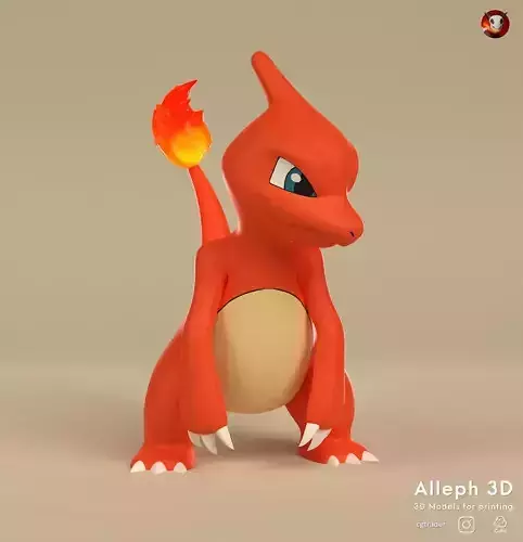 Pokemon charmeleon 3D print model