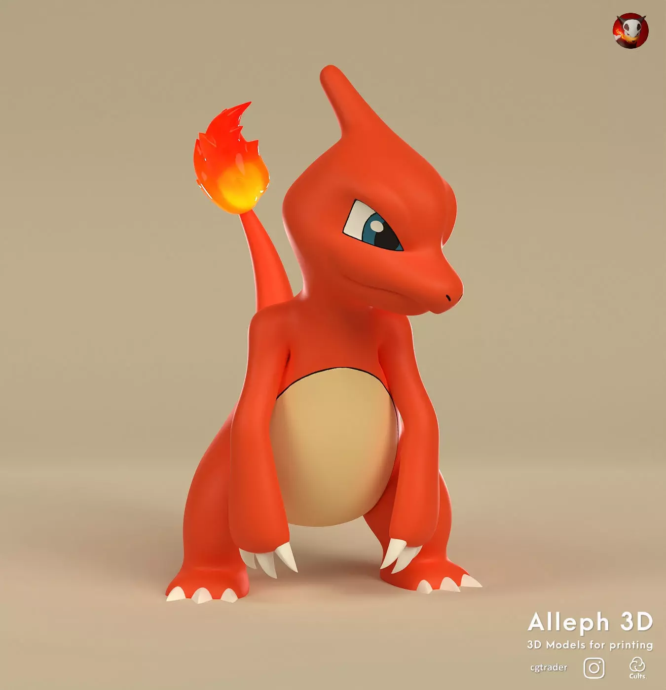 Pokemon charmeleon 3D print model_0