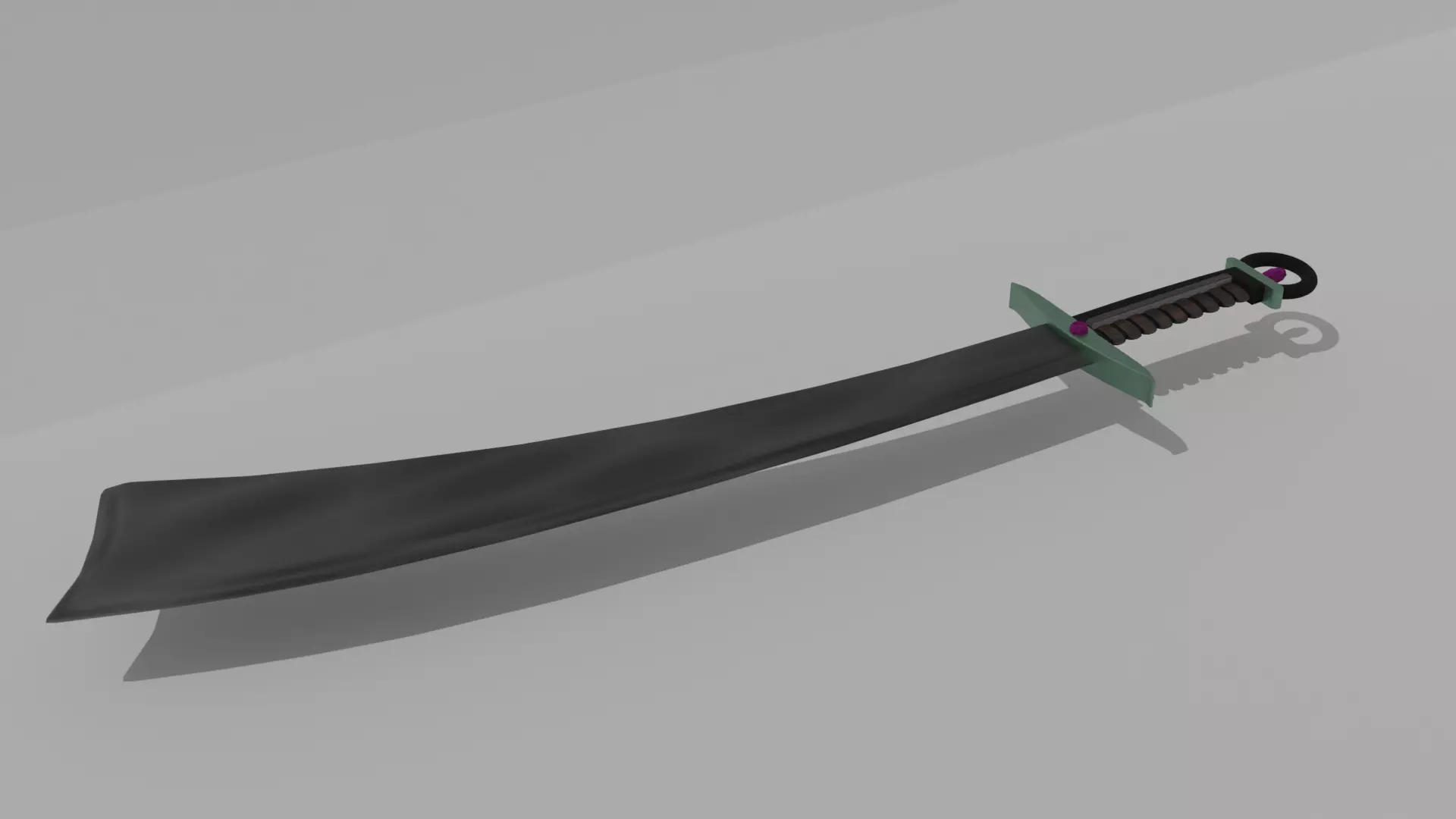 Jaded Buster Sword Design - Original Low-poly 3D model_0