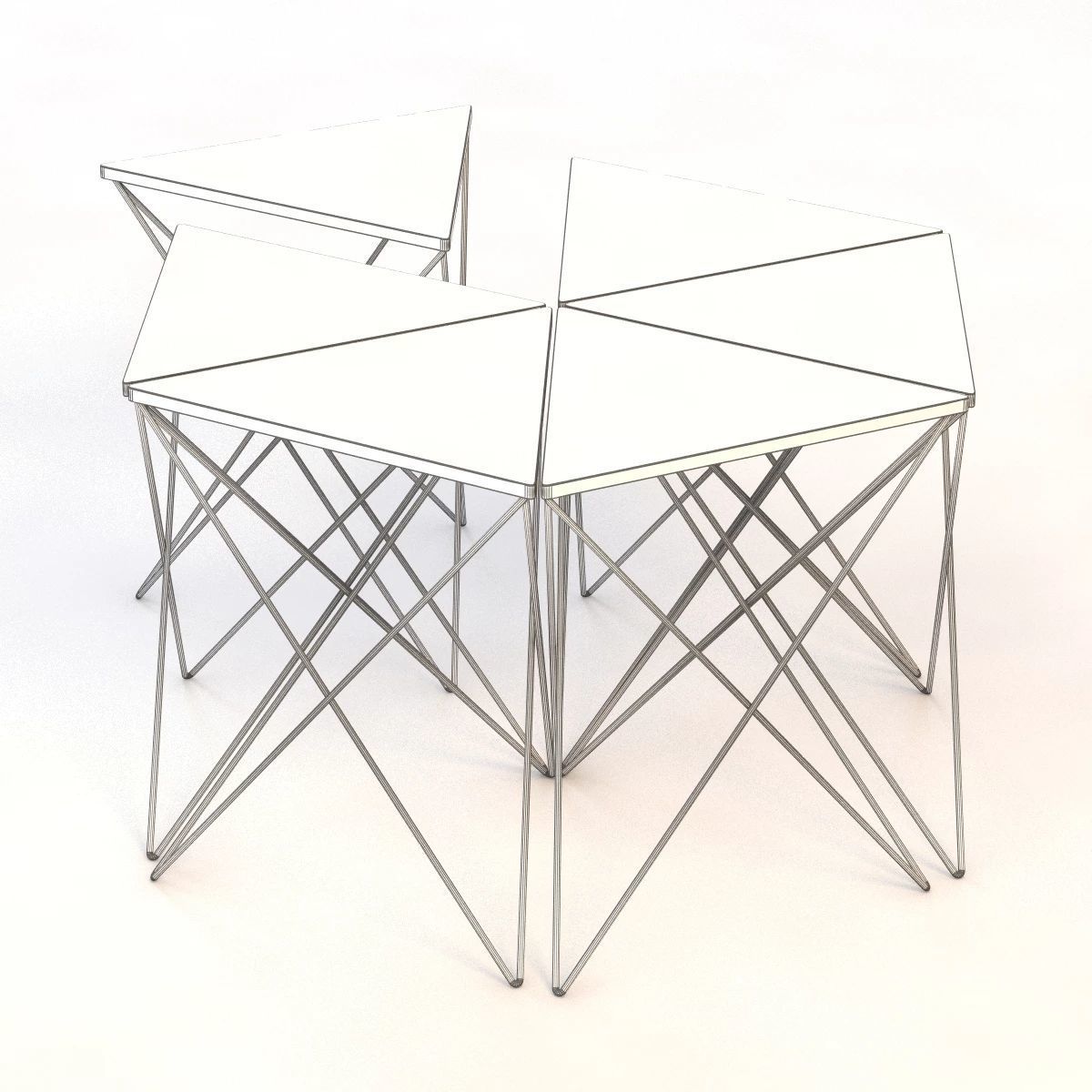 George Tri Side Table 3D model_5