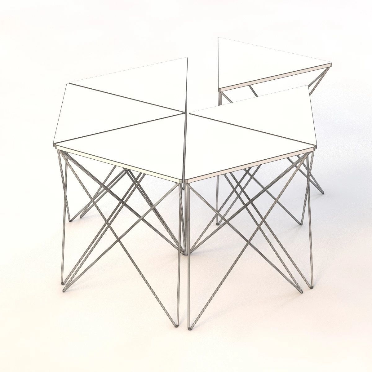 George Tri Side Table 3D model_3