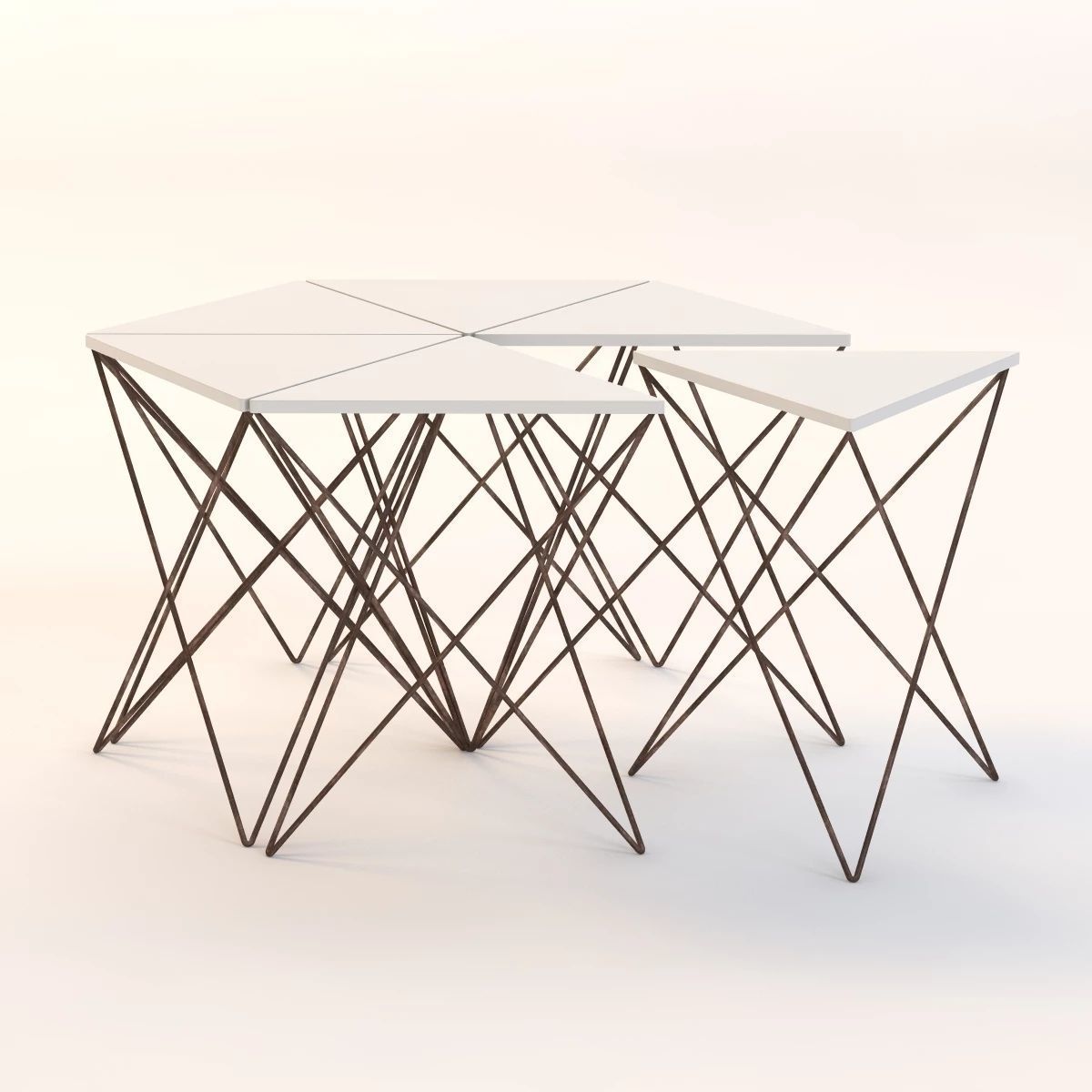 George Tri Side Table 3D model_9