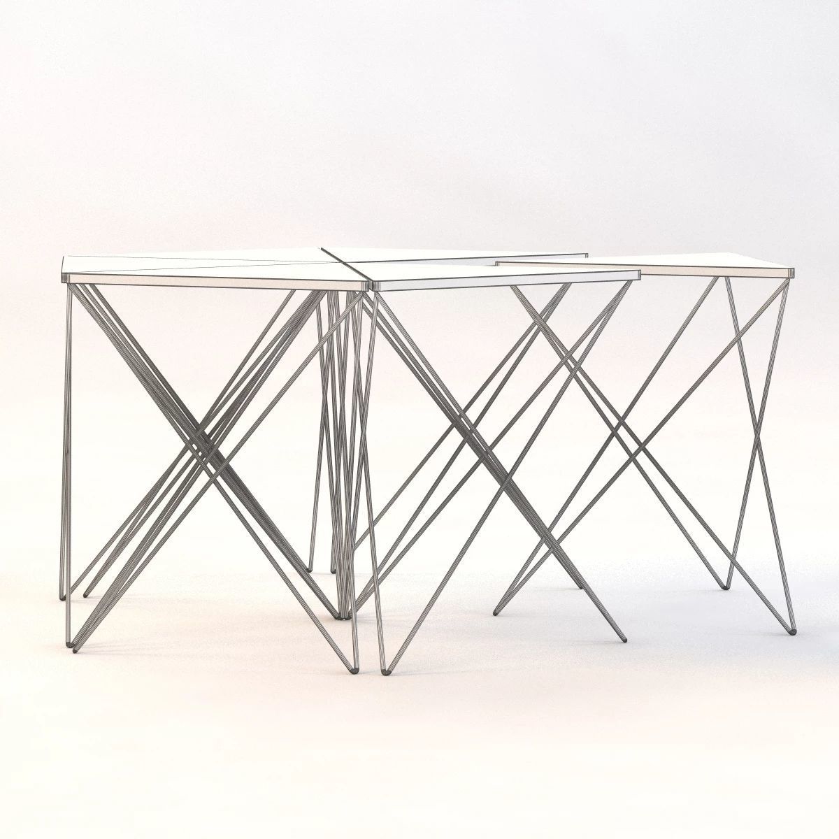 George Tri Side Table 3D model_1