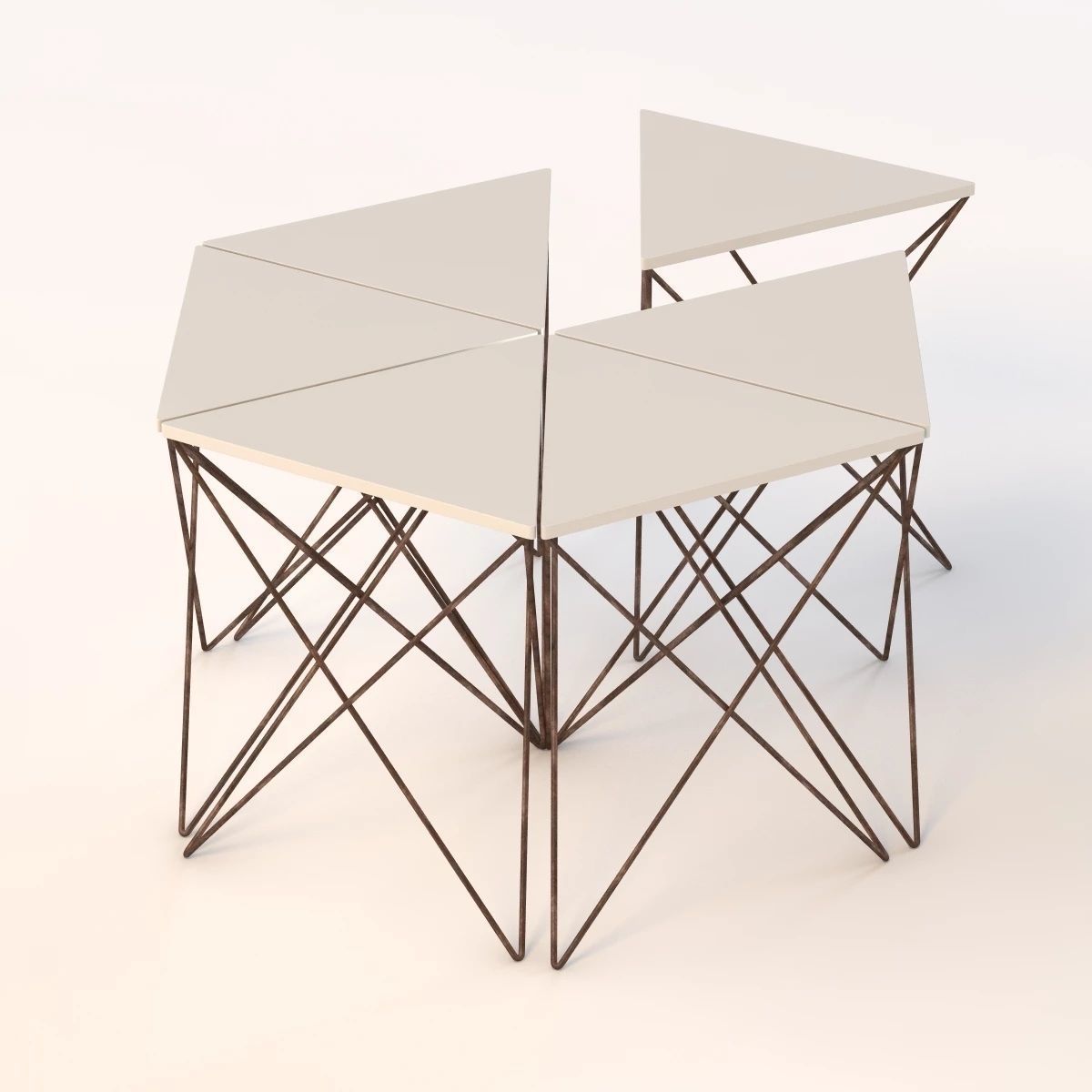 George Tri Side Table 3D model_2