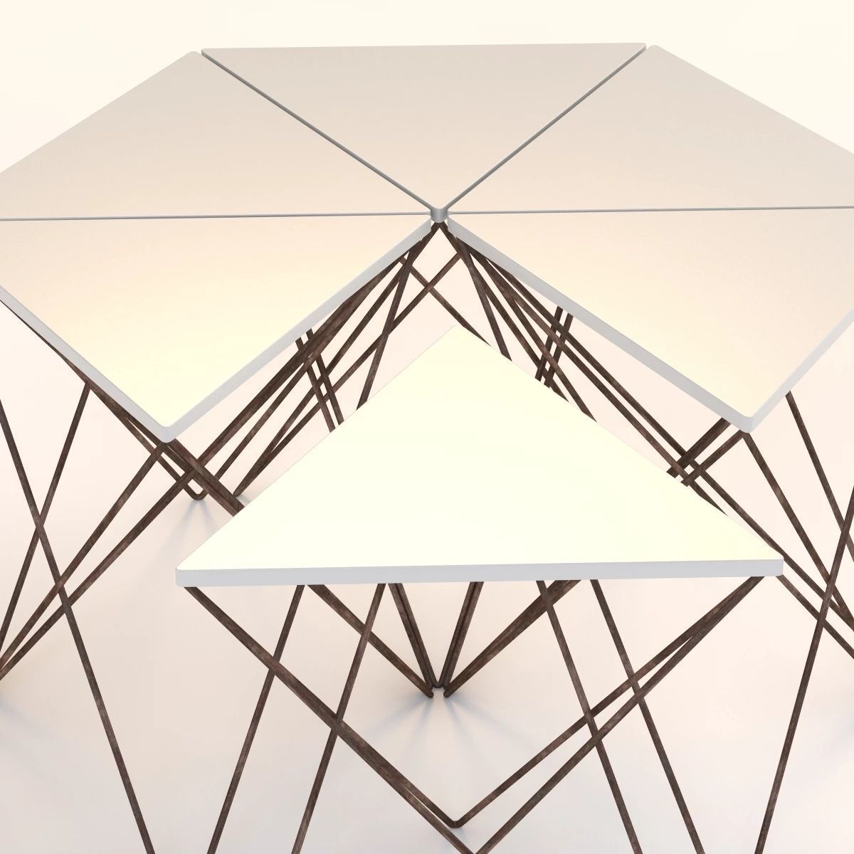 George Tri Side Table 3D model_7