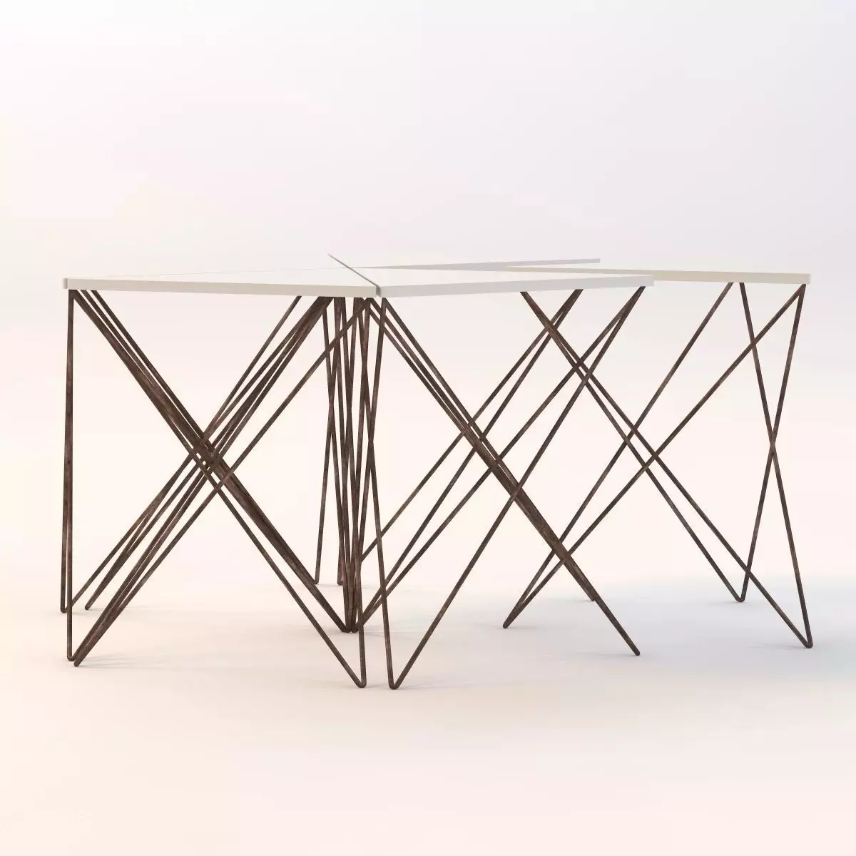 George Tri Side Table 3D model_0