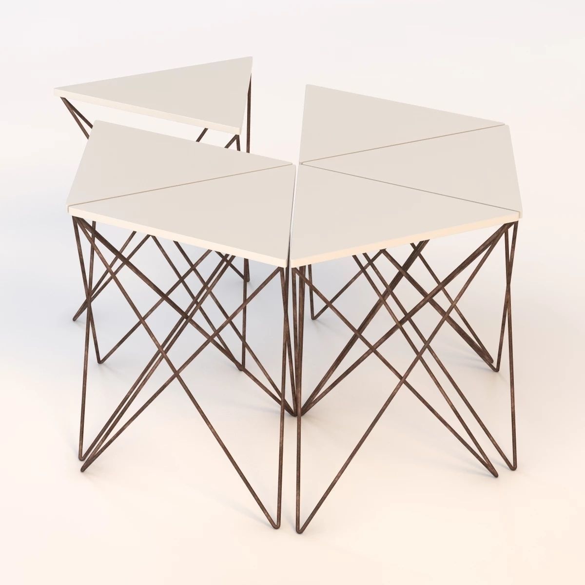 George Tri Side Table 3D model_4