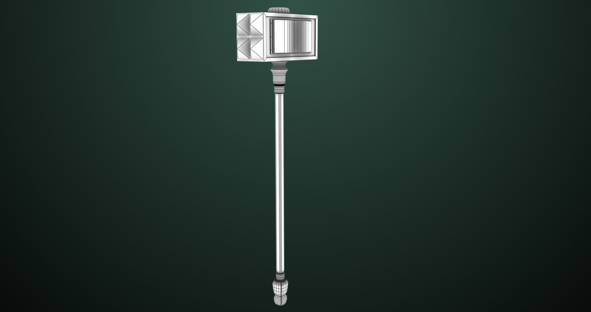 Battle Hammer 09 All PBR Textures Included Low-poly 3D model_21