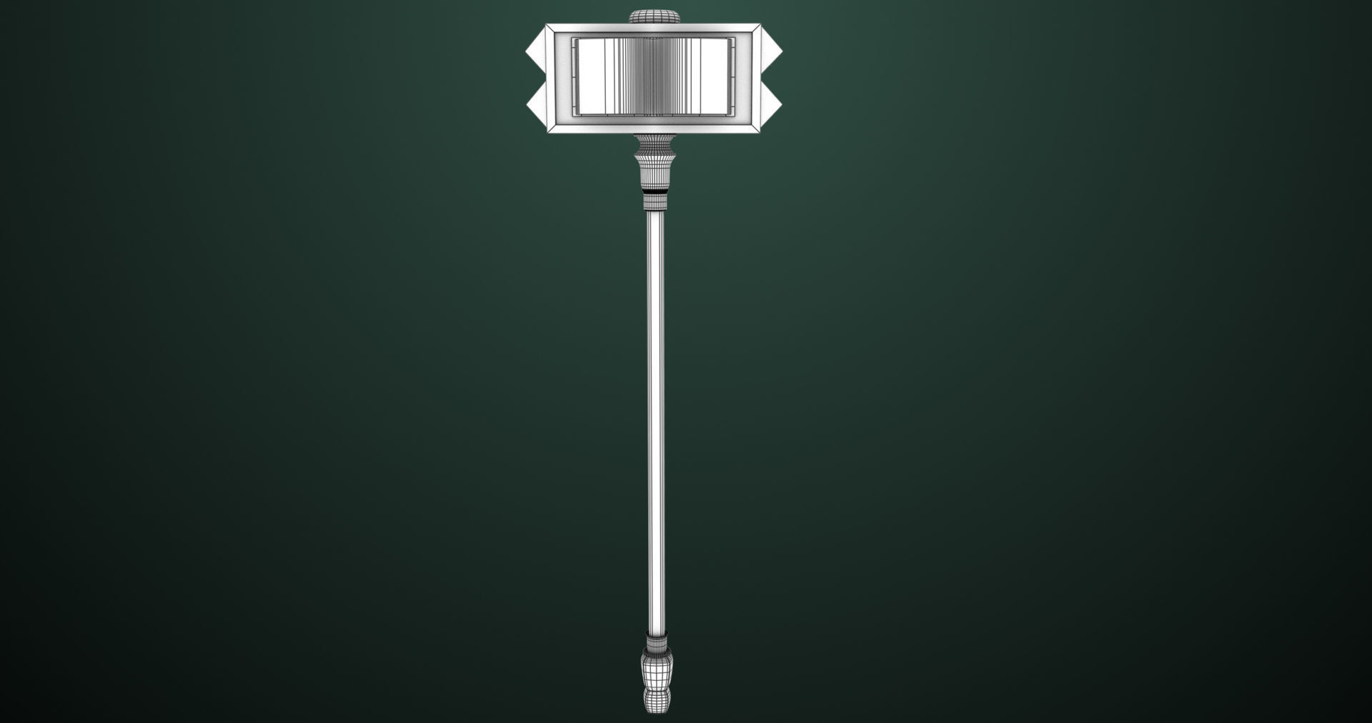 Battle Hammer 09 All PBR Textures Included Low-poly 3D model_18
