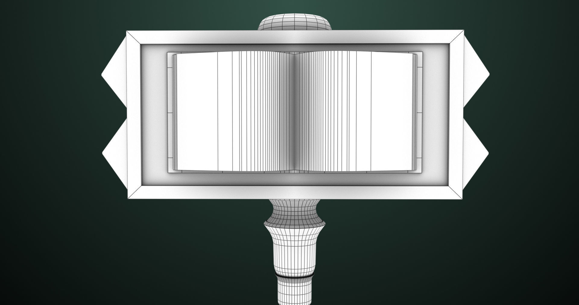 Battle Hammer 09 All PBR Textures Included Low-poly 3D model_26