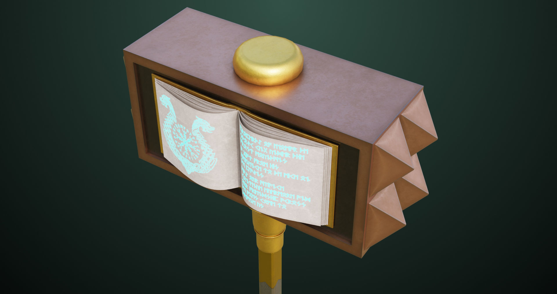 Battle Hammer 09 All PBR Textures Included Low-poly 3D model_14