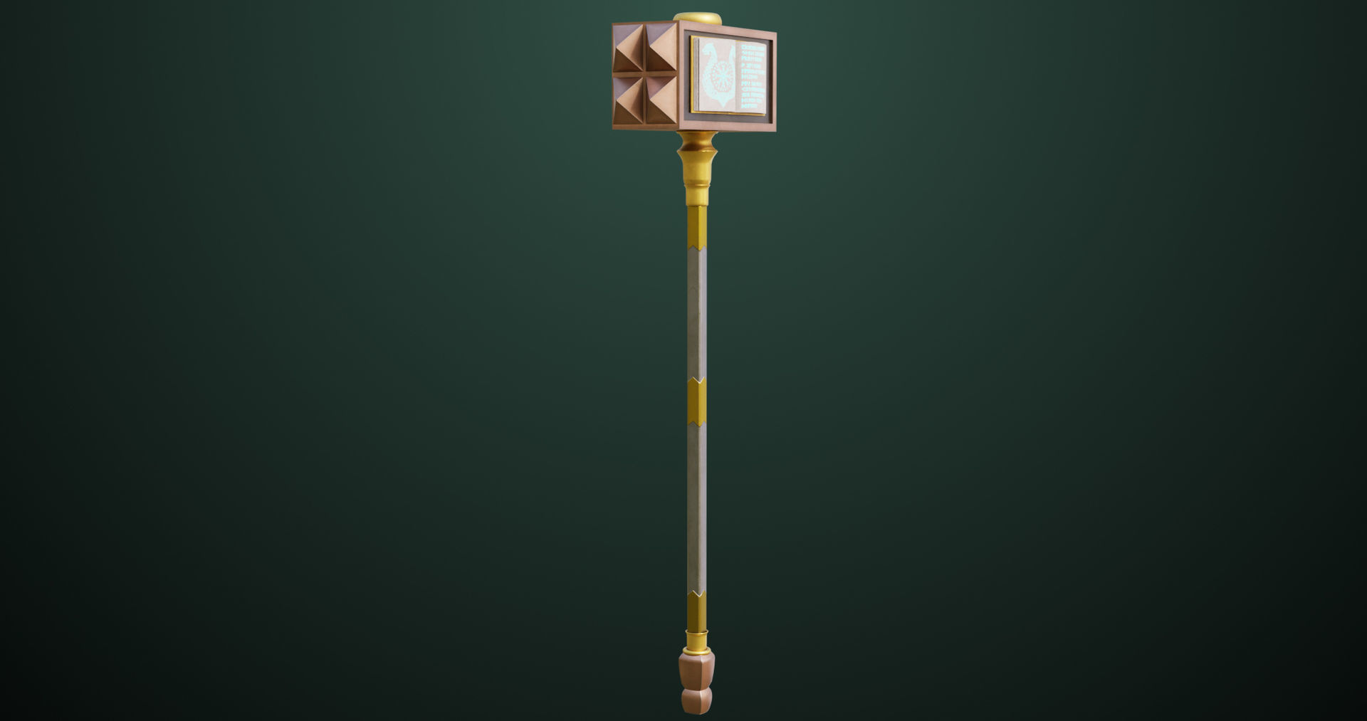 Battle Hammer 09 All PBR Textures Included Low-poly 3D model_3