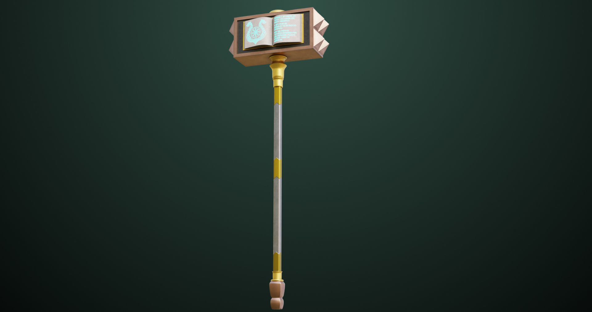 Battle Hammer 09 All PBR Textures Included Low-poly 3D model_17