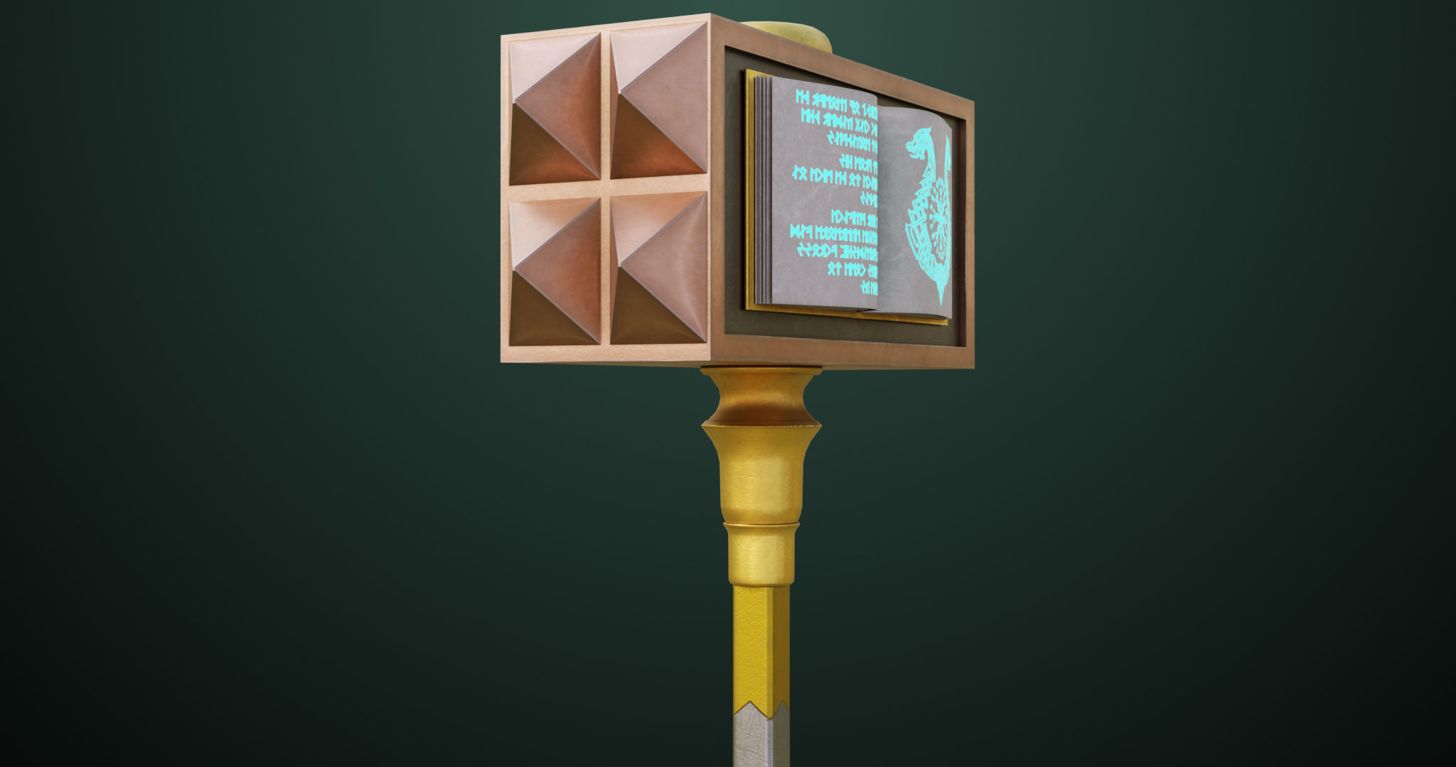 Battle Hammer 09 All PBR Textures Included Low-poly 3D model_12