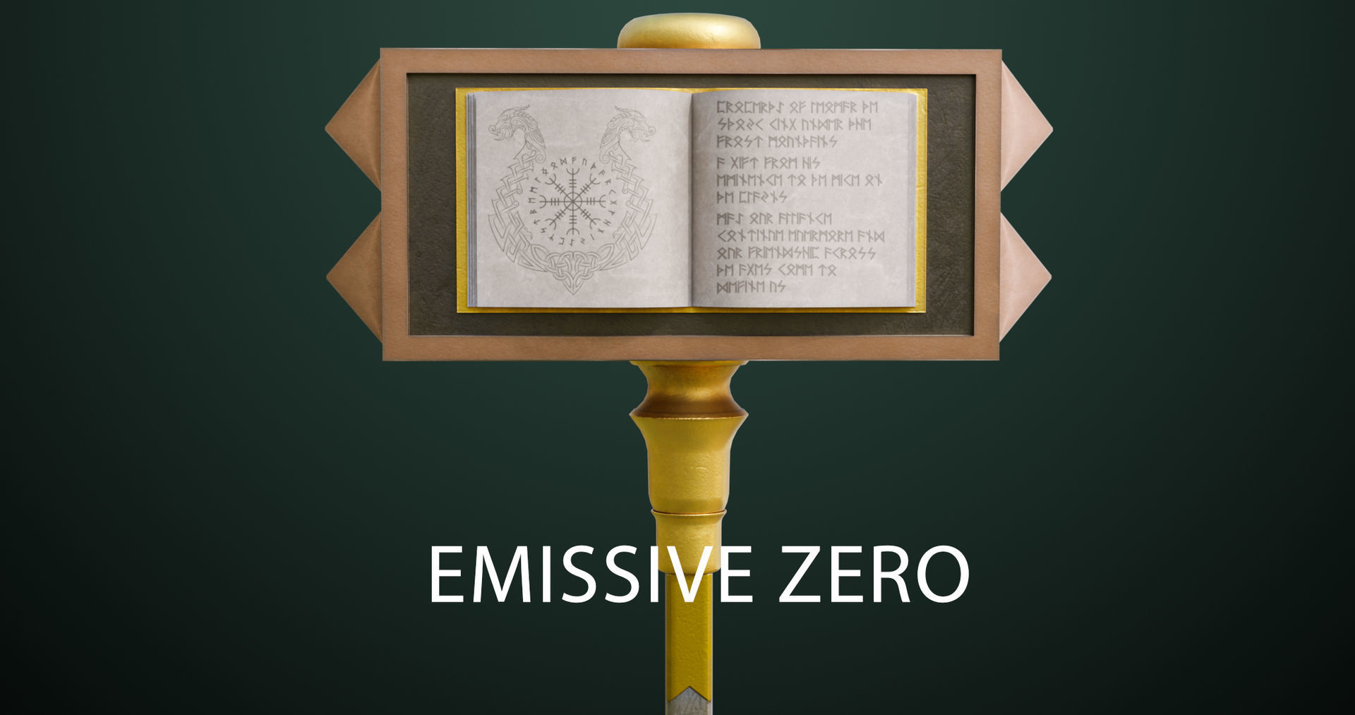 Battle Hammer 09 All PBR Textures Included Low-poly 3D model_9