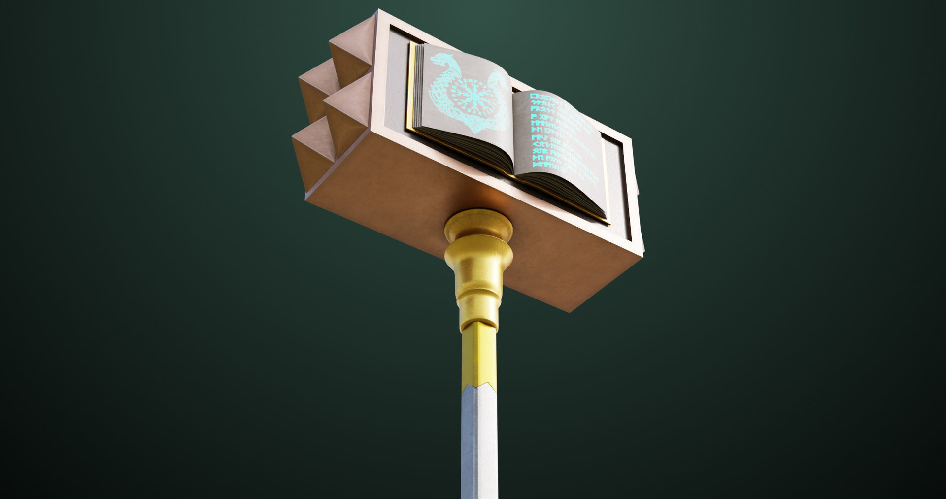 Battle Hammer 09 All PBR Textures Included Low-poly 3D model_15