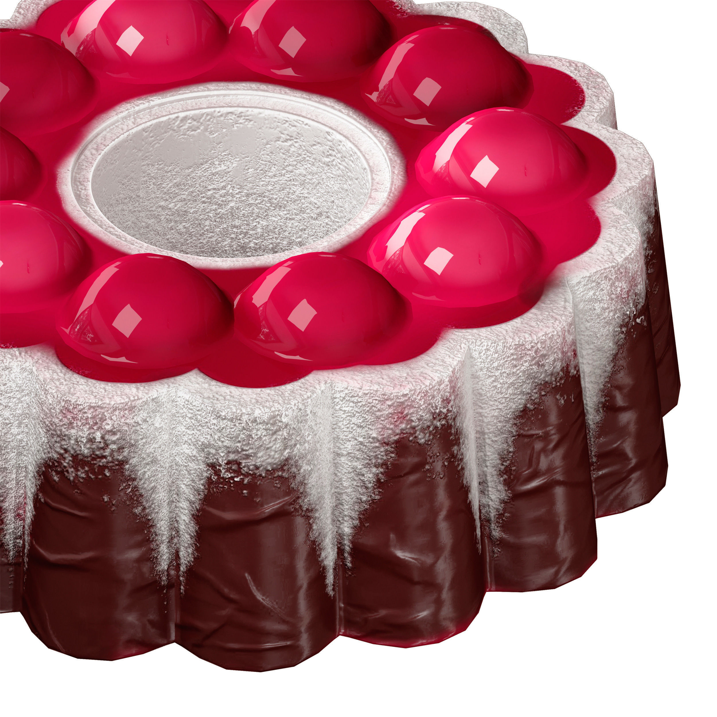Dessert chocolate Cake Pudding in chocolate 3D model_6