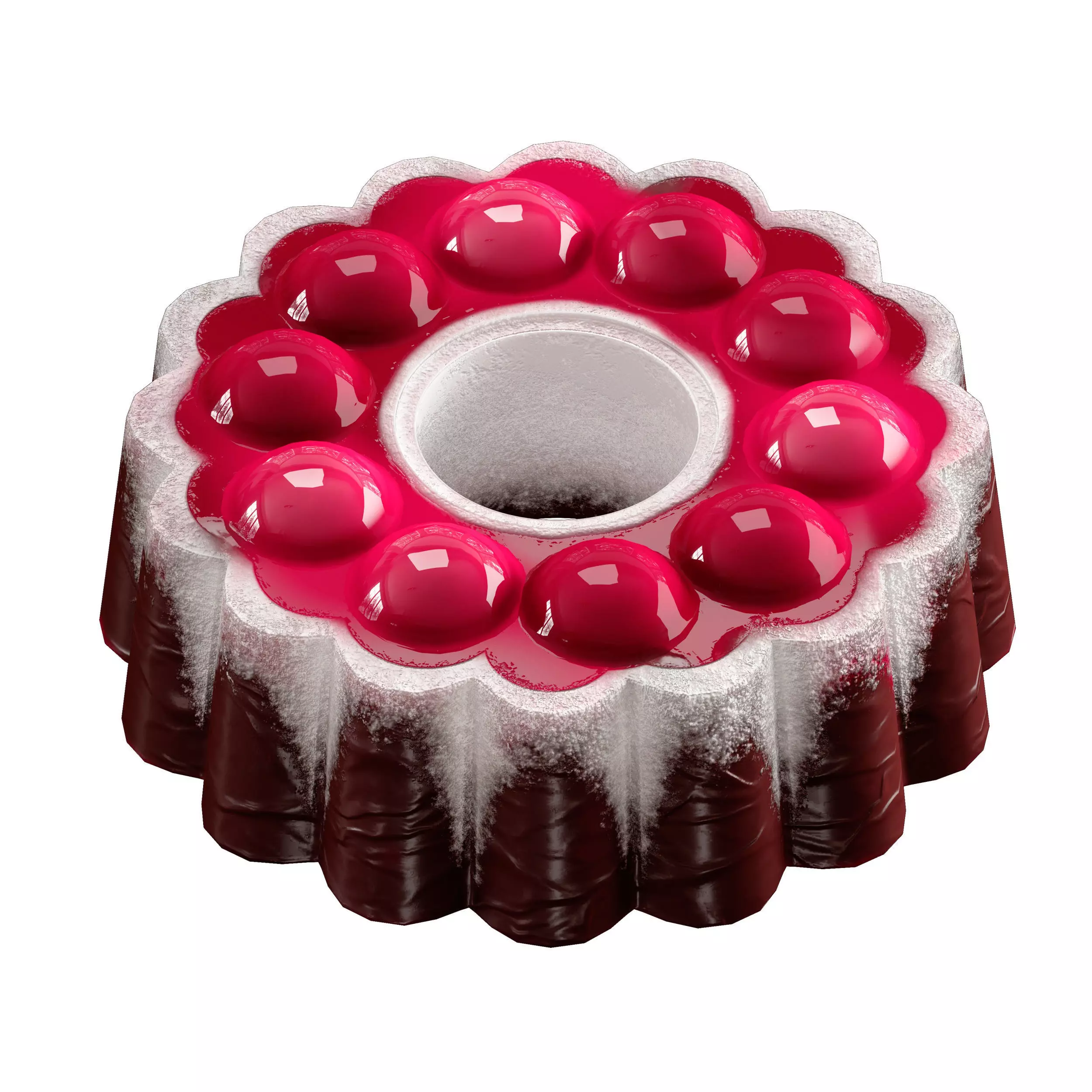 Dessert chocolate Cake Pudding in chocolate 3D model_0