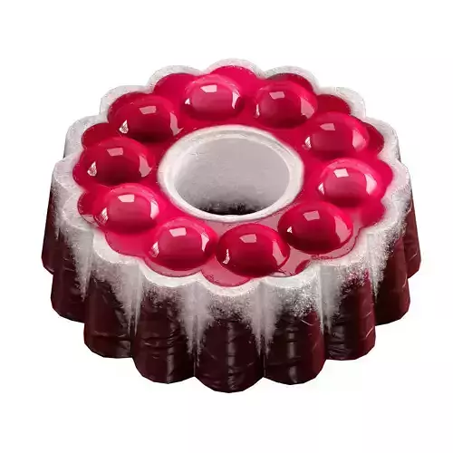 Dessert chocolate Cake Pudding in chocolate 3D model