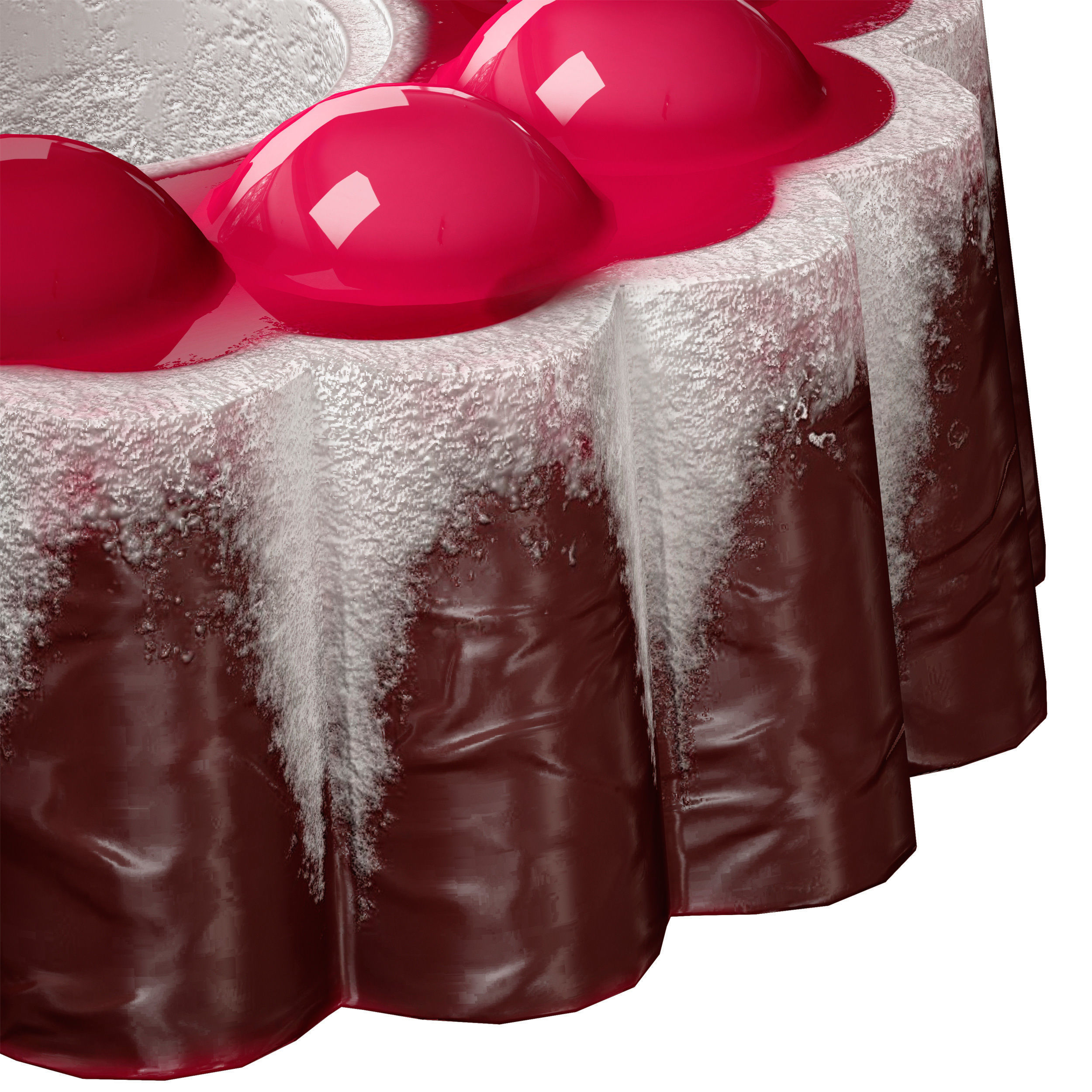 Dessert chocolate Cake Pudding in chocolate 3D model_4