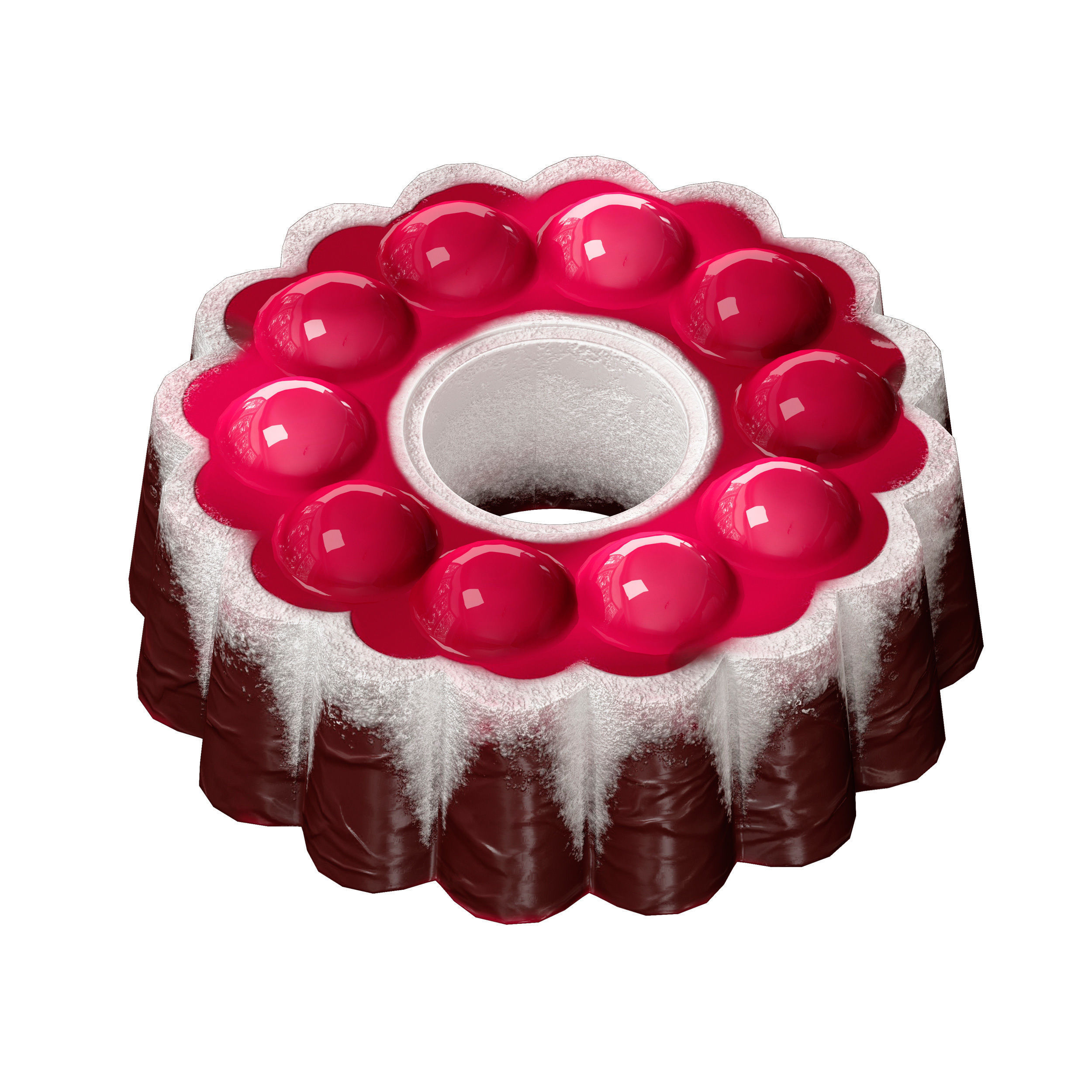 Dessert chocolate Cake Pudding in chocolate 3D model_8