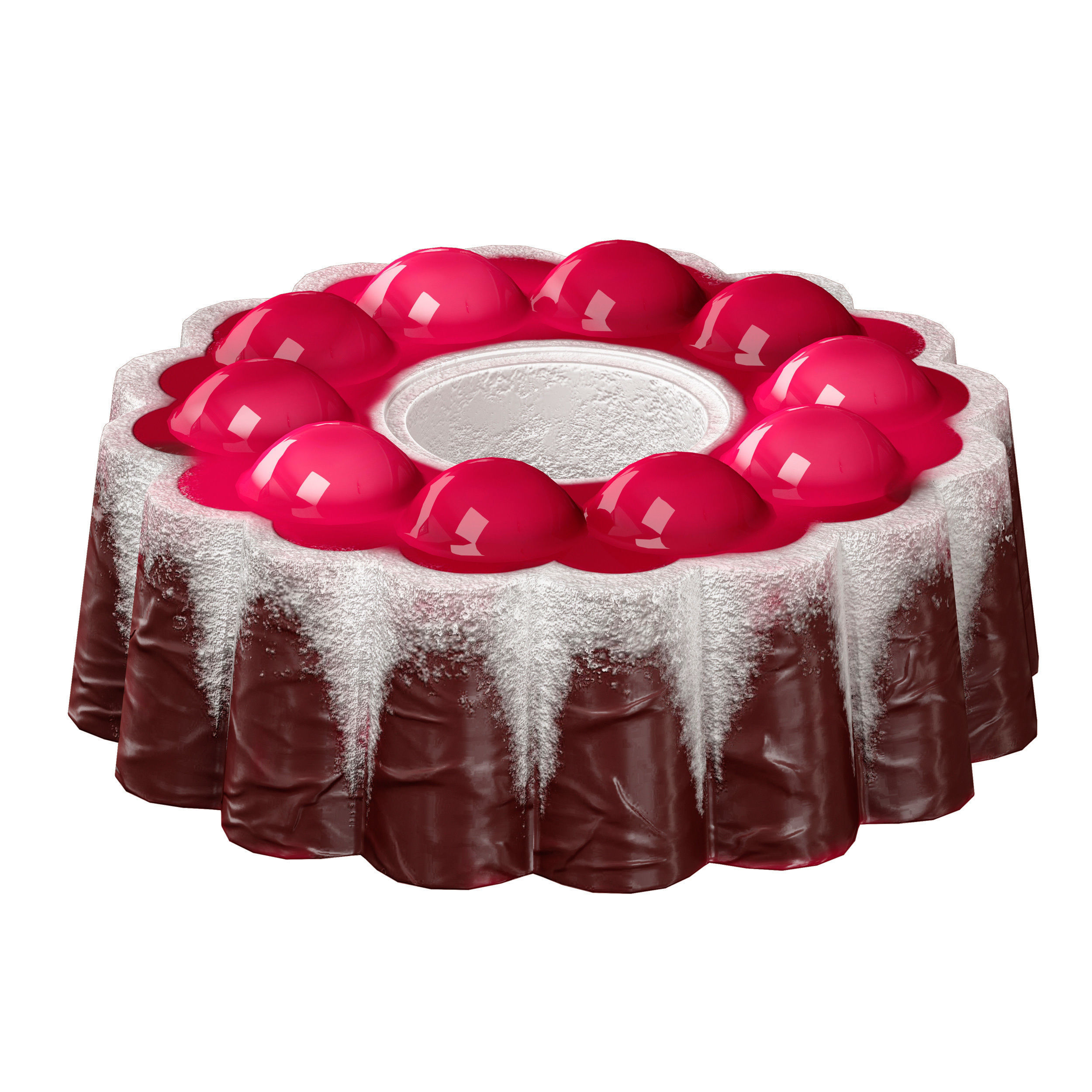 Dessert chocolate Cake Pudding in chocolate 3D model_7