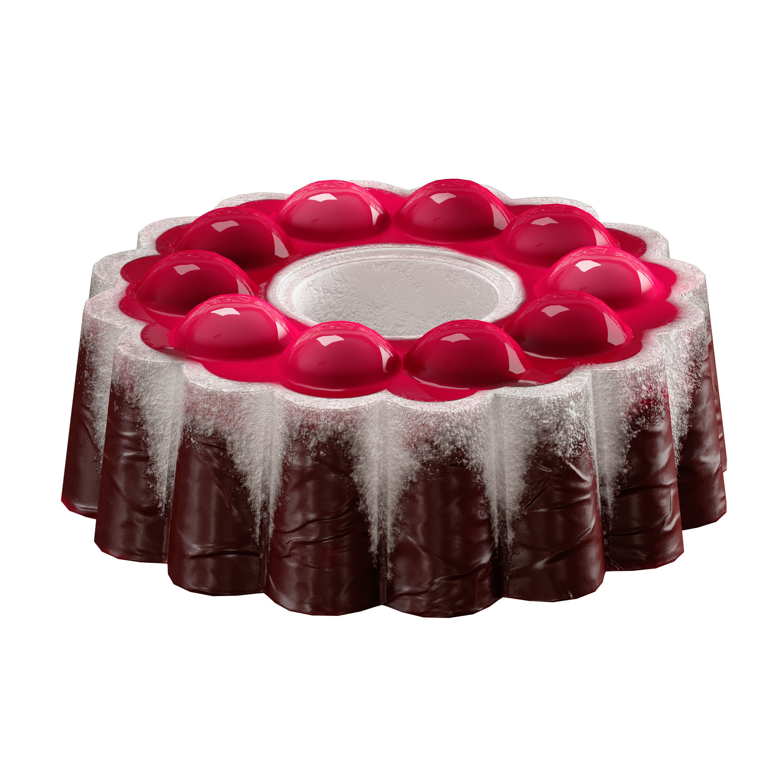 Dessert chocolate Cake Pudding in chocolate 3D model_5