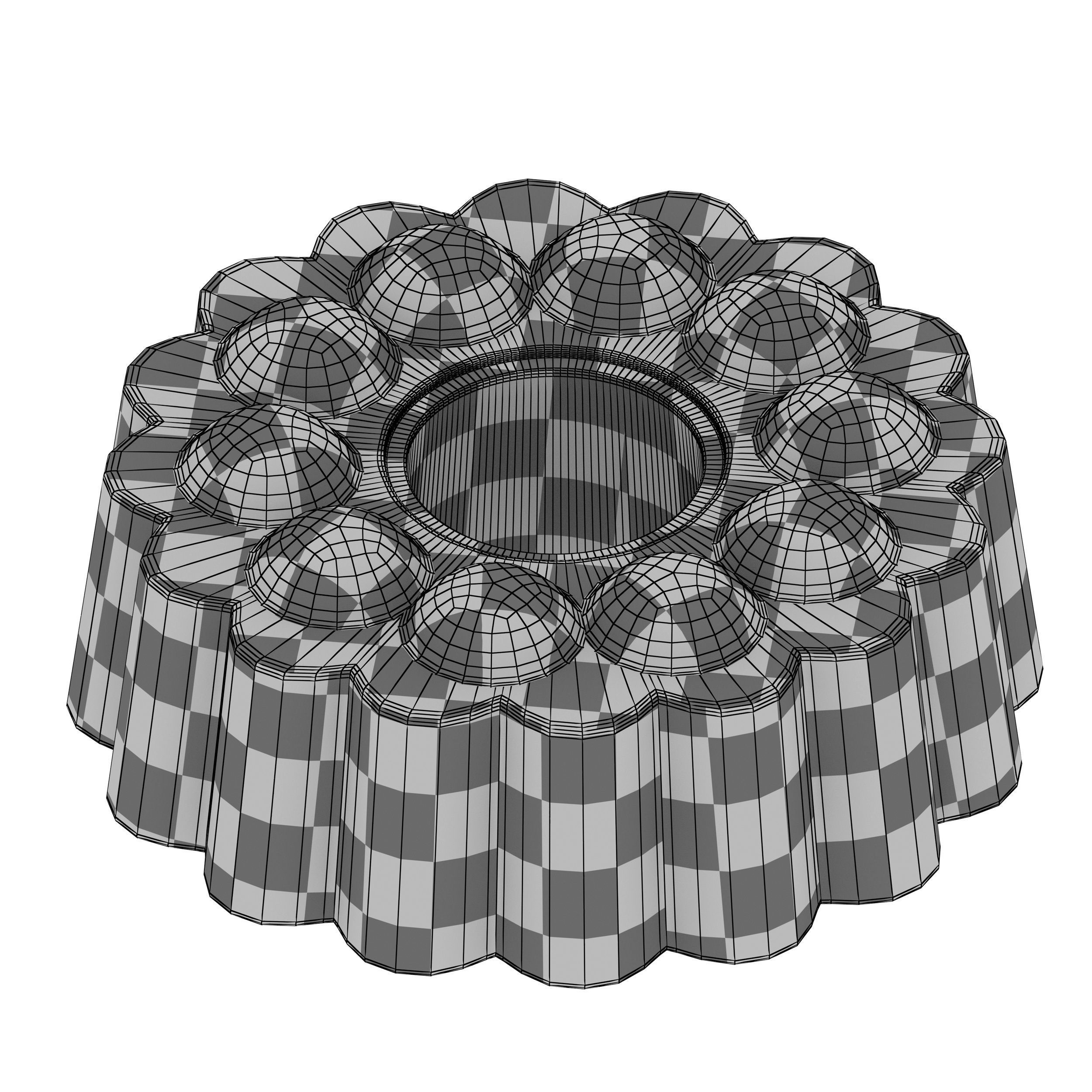 Dessert chocolate Cake Pudding in chocolate 3D model_9