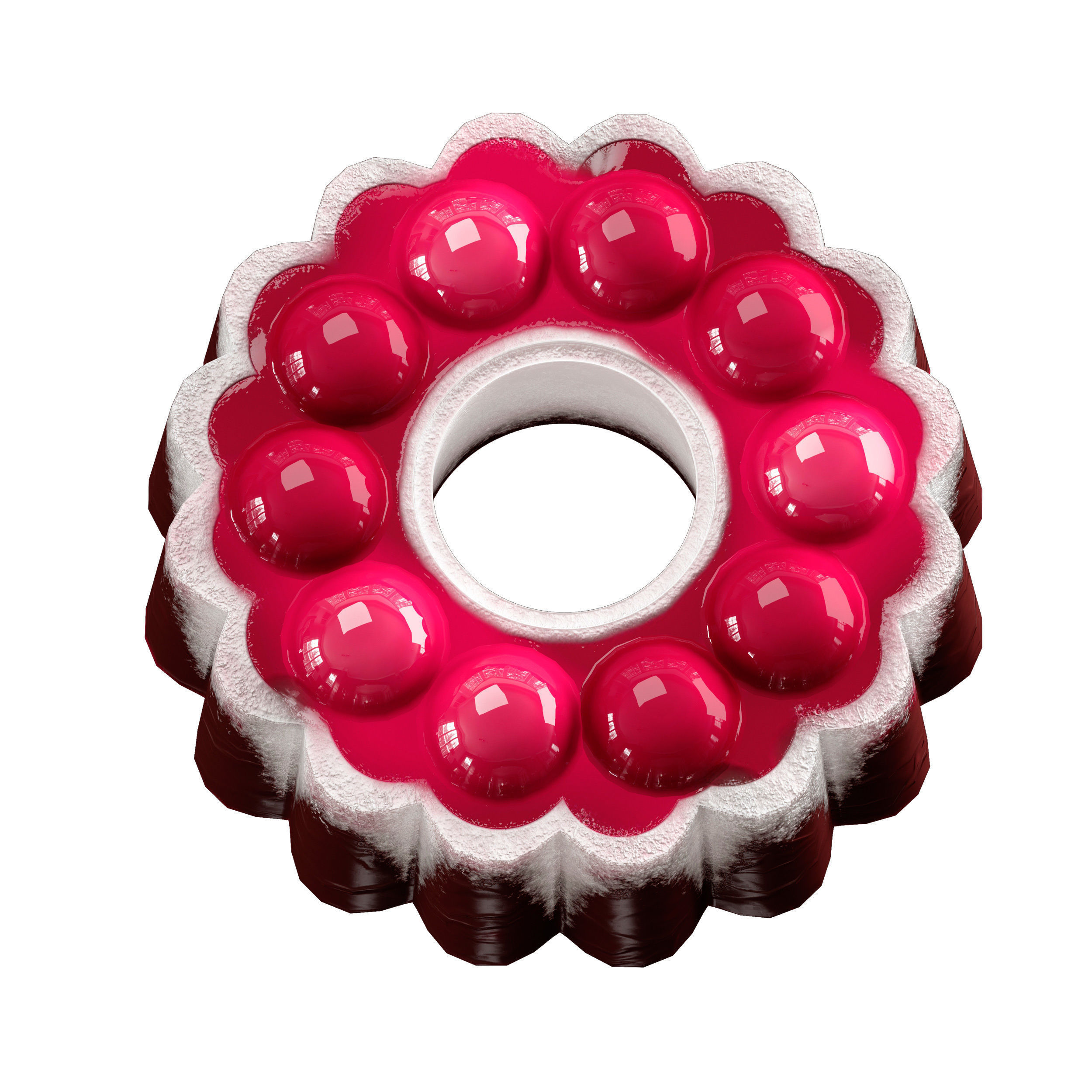 Dessert chocolate Cake Pudding in chocolate 3D model_2