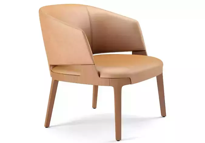 Potocco Velis Leather Easy Armchair