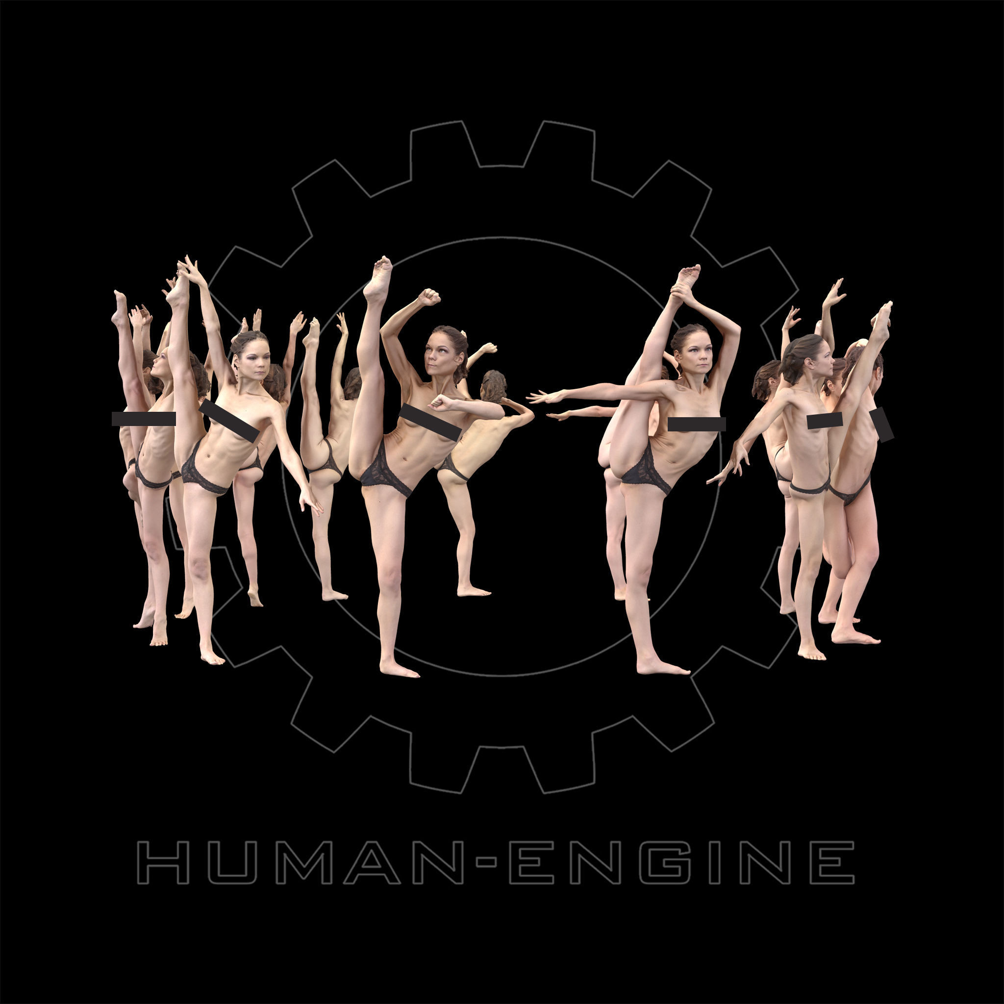 14 Female Ballet Poses Anatomical Reference Bundle 006 3D model_13