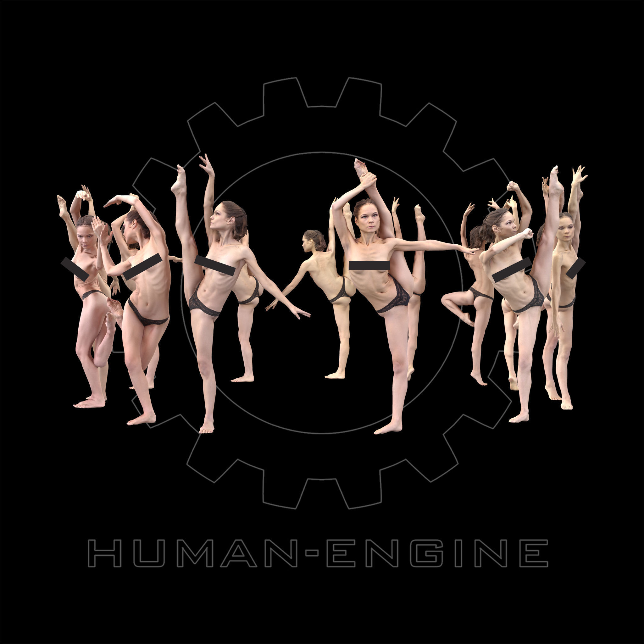 14 Female Ballet Poses Anatomical Reference Bundle 006 3D model_7