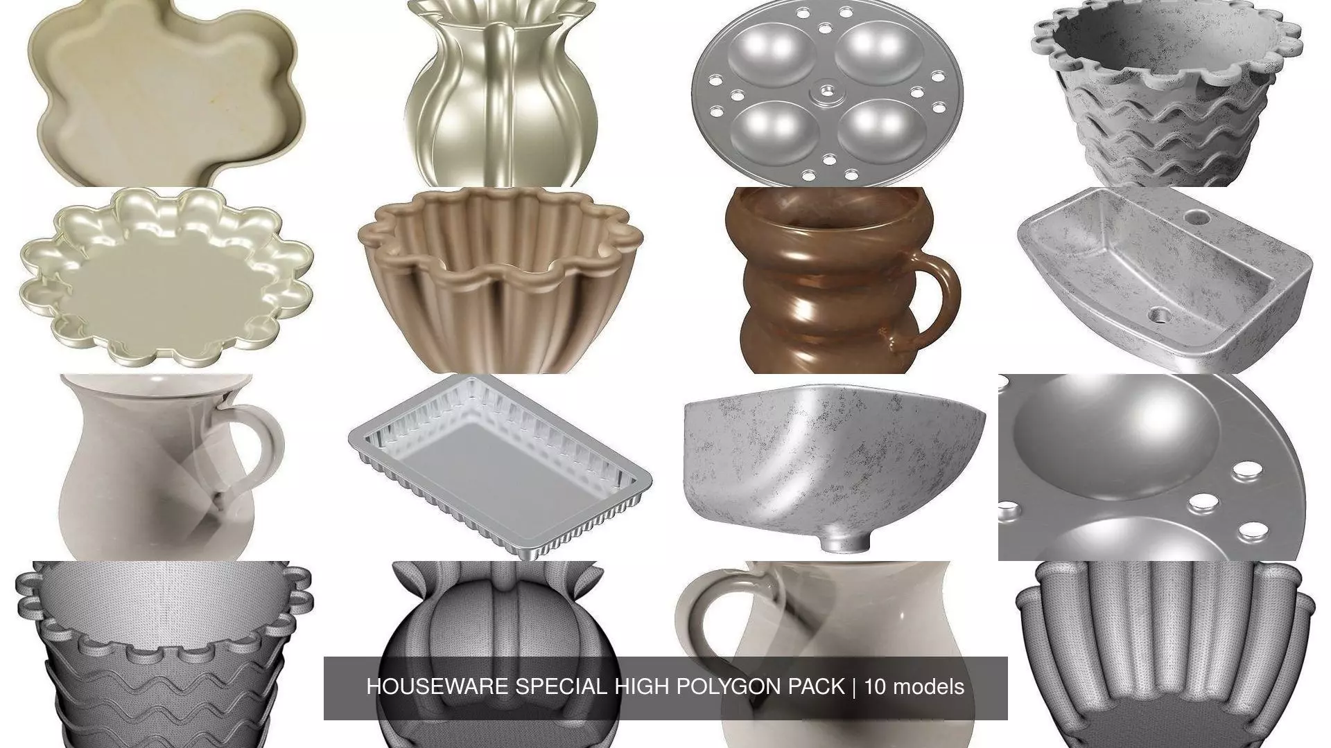 HOUSEWARE SPECIAL HIGH POLYGON PACK 3D Model Collection_0
