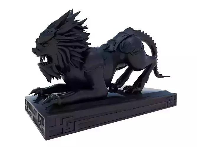Sculpture-004 lion statue 3D model