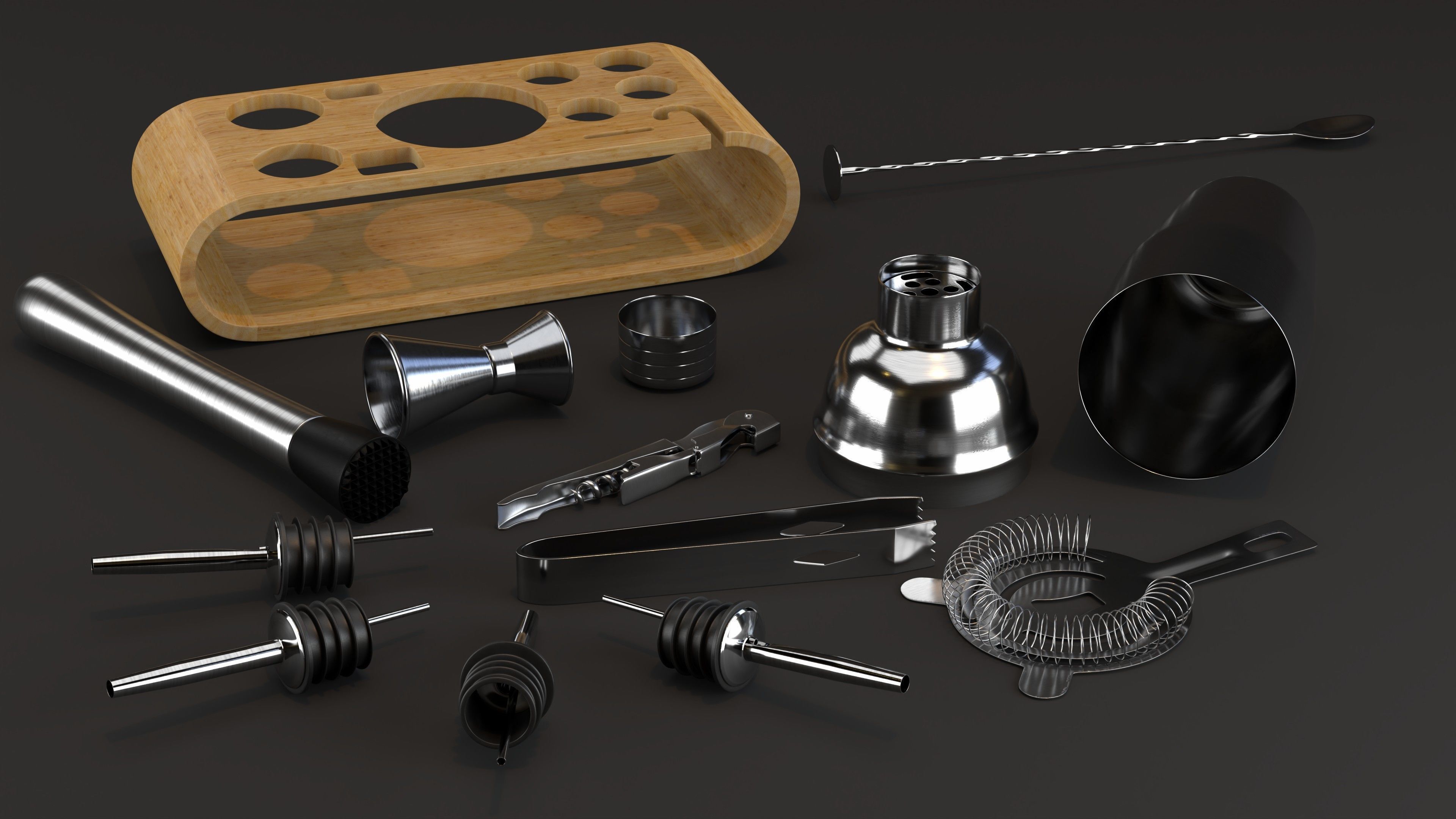 Cocktail Set bar 3D model_7