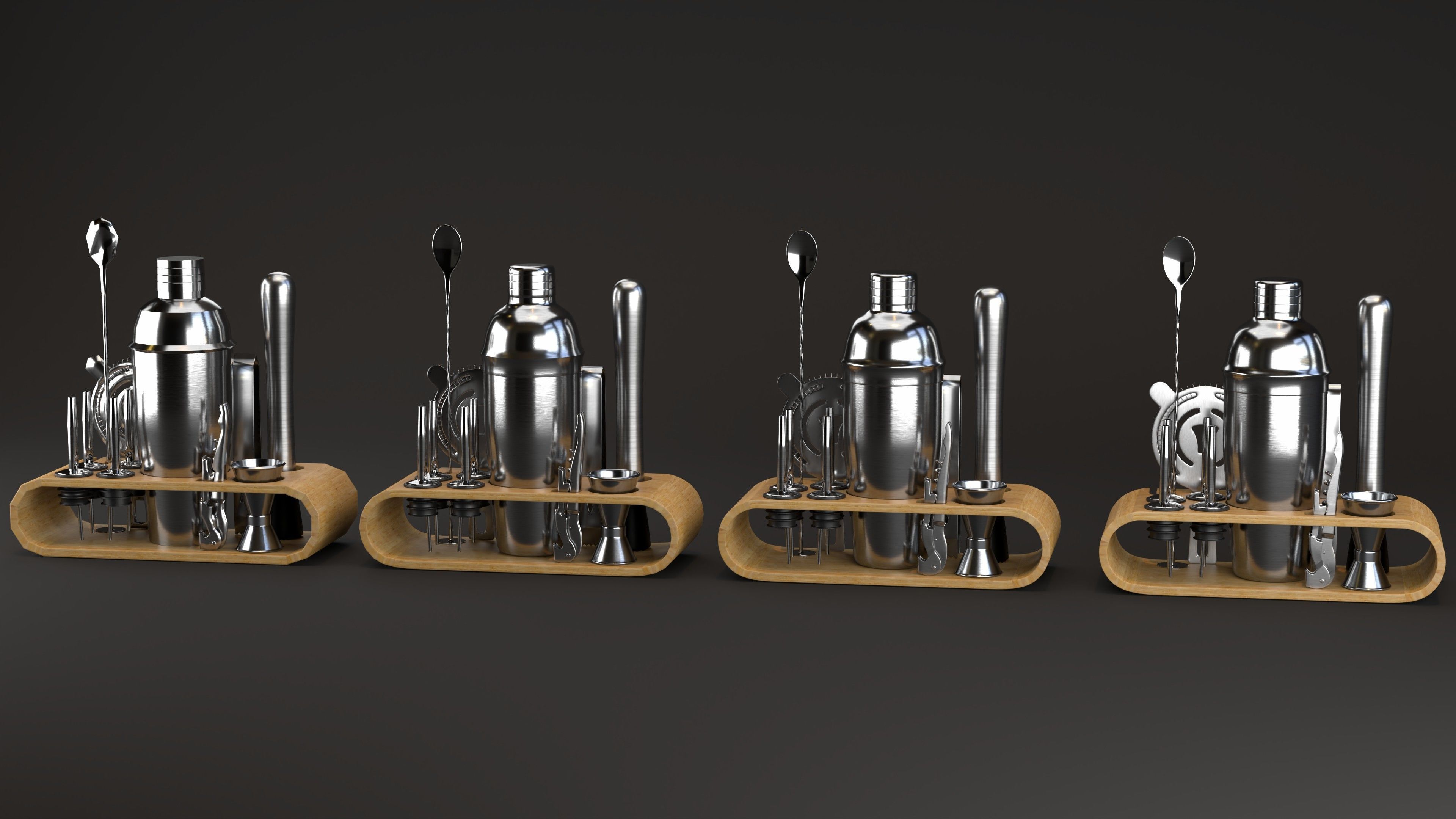 Cocktail Set bar 3D model_1