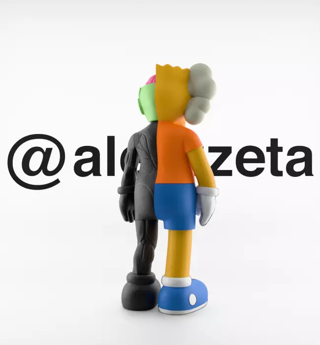 Kaws Bart Simpson Flayed Open Textured Low-poly 3D model_21