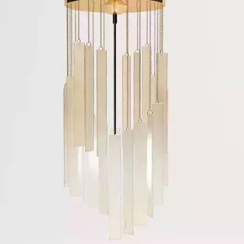 Glass Plate Brass Ceiling Pendant