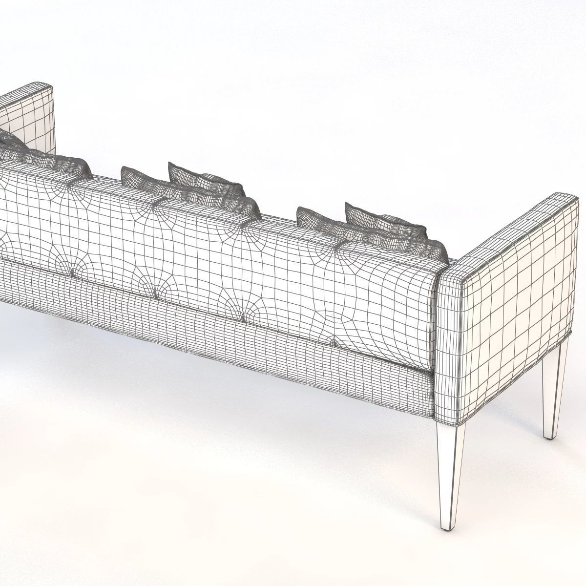 Granada Sofette Bench 3D model_2