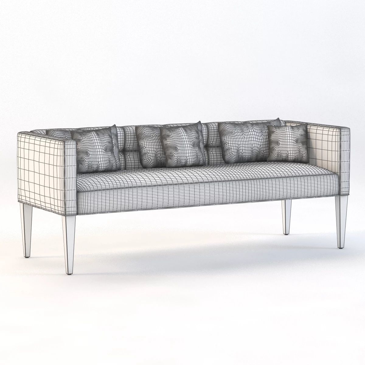 Granada Sofette Bench 3D model_7