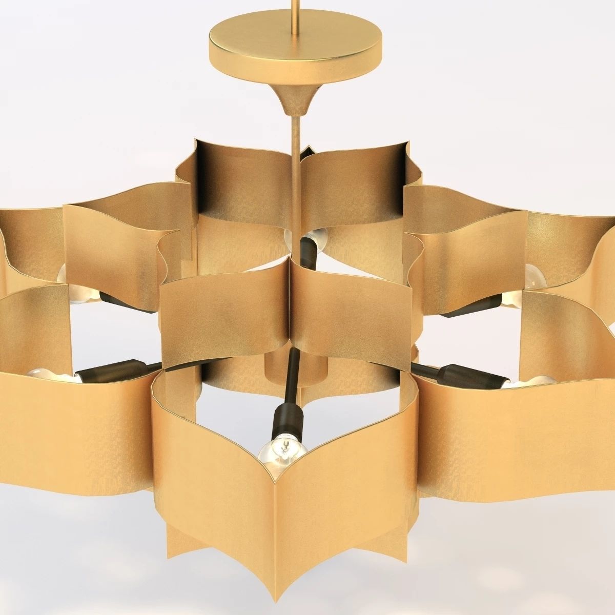Grand Lotus Chandelier 3D model_2