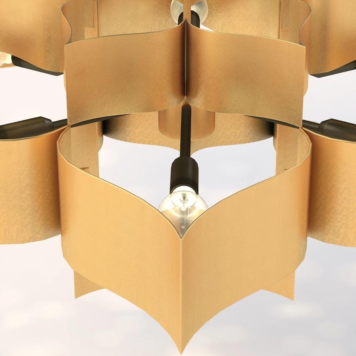 Grand Lotus Chandelier 3D model_1