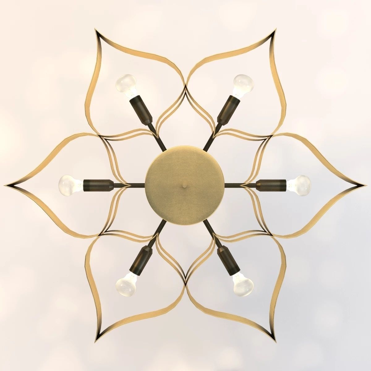 Grand Lotus Chandelier 3D model_7