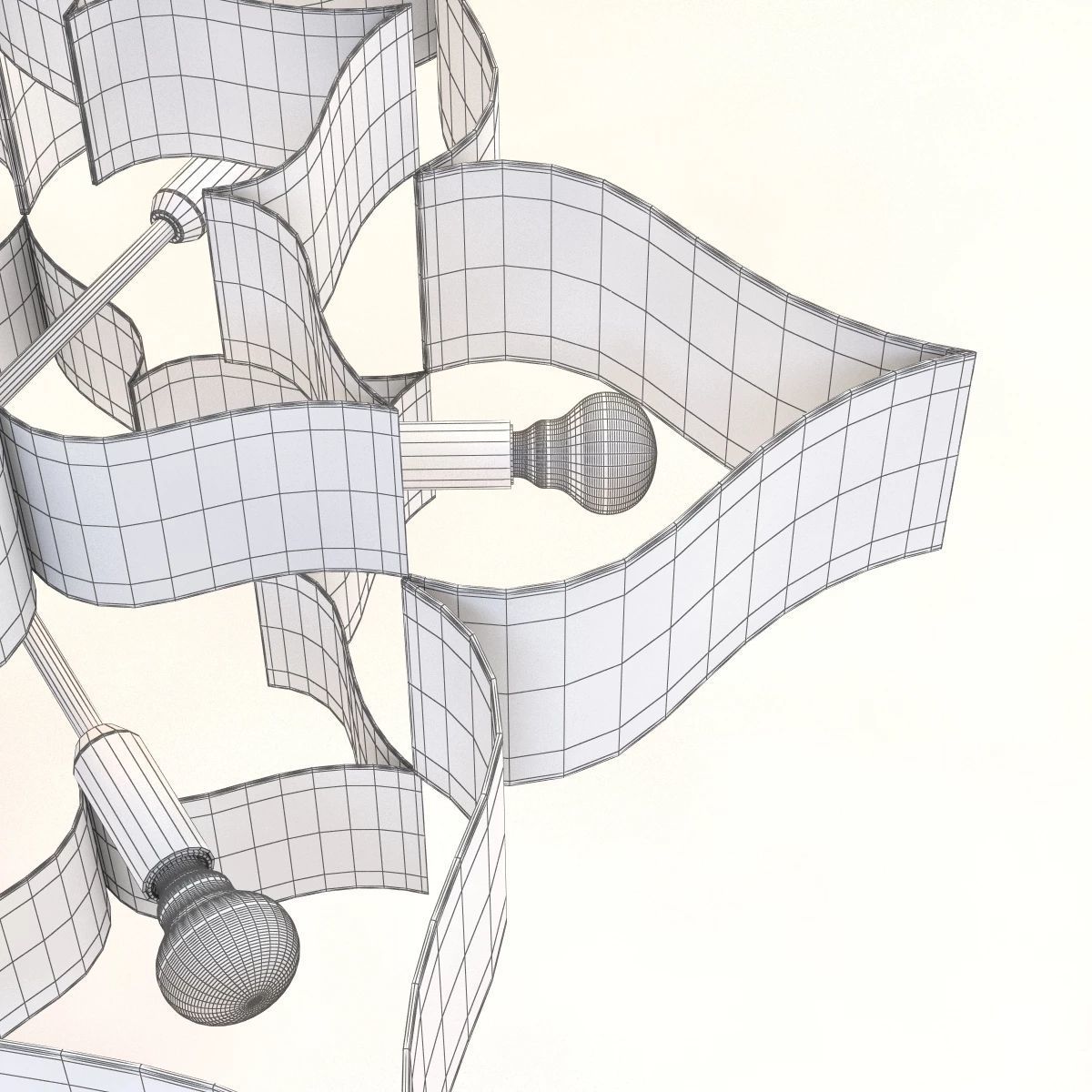 Grand Lotus Chandelier 3D model_4