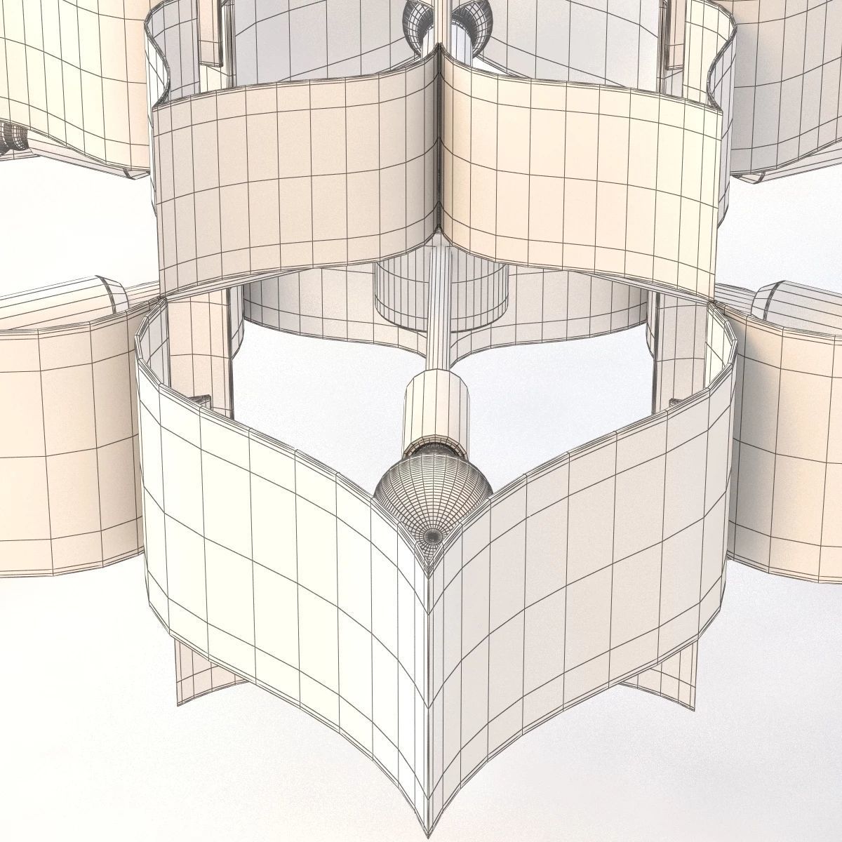 Grand Lotus Chandelier 3D model_9