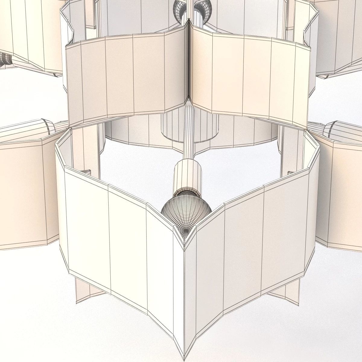 Grand Lotus Chandelier 3D model_10