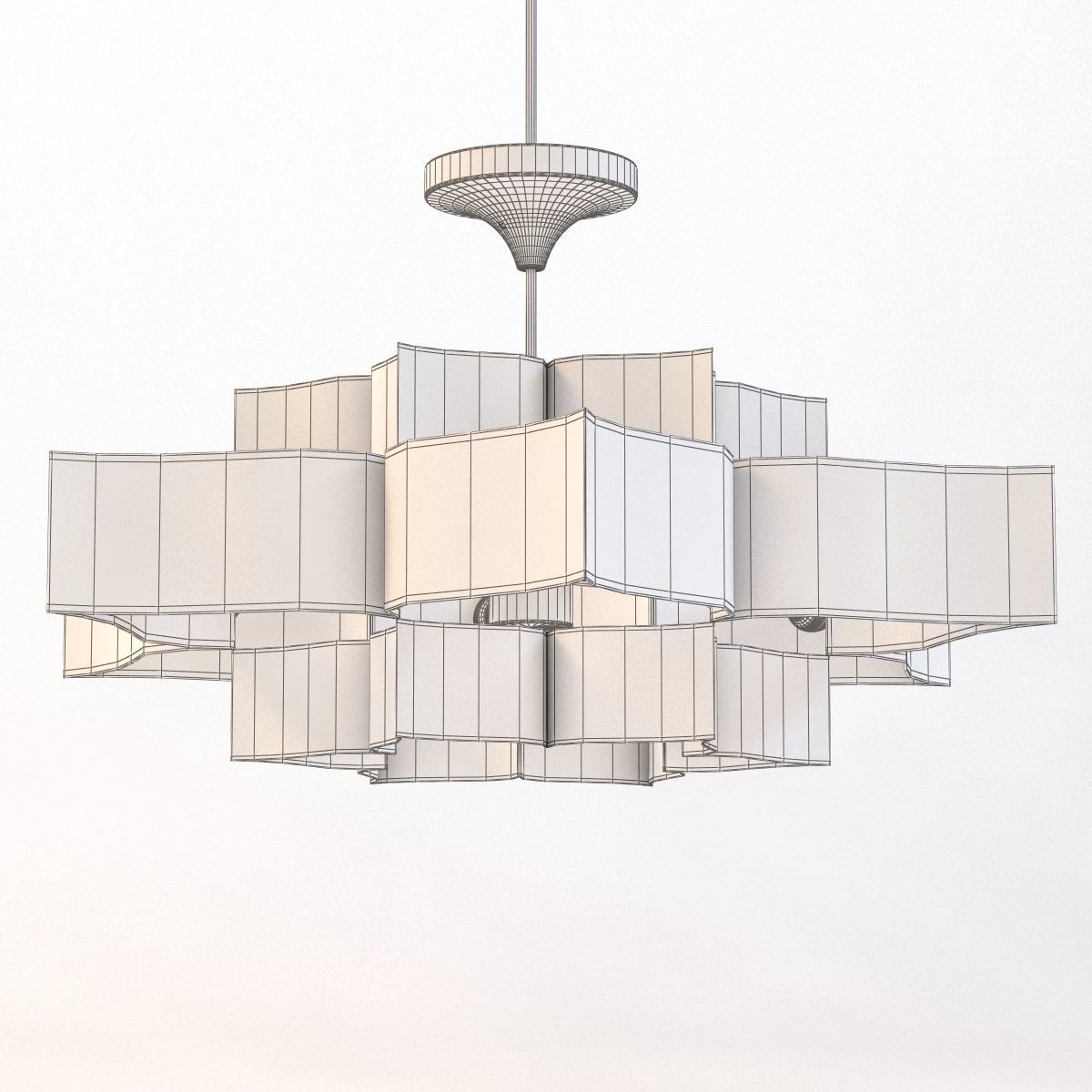 Grand Lotus Chandelier 3D model_11