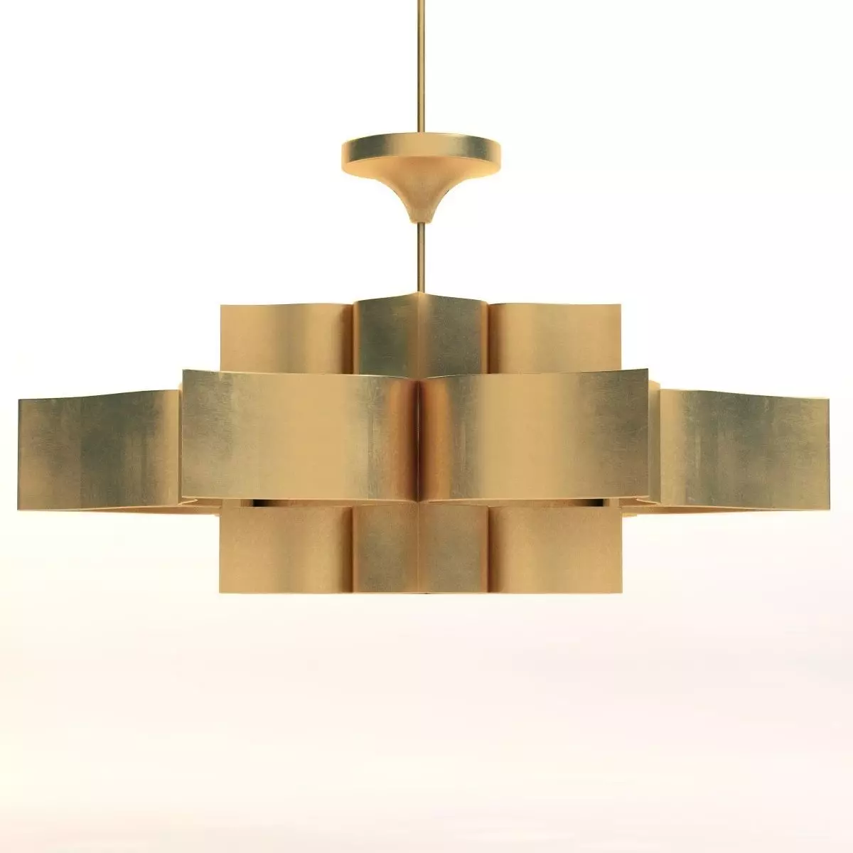 Grand Lotus Chandelier 3D model_0